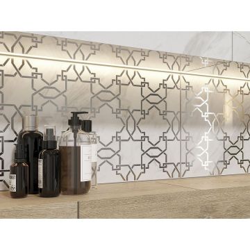 Вставка Cersanit (Церсанит) Royal Stone белая узор 16015 29,8х59,8 см