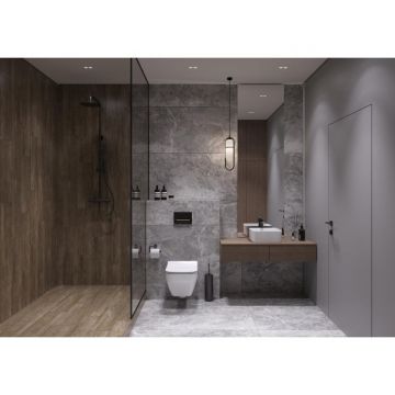 Керамогранит глазурованный Cersanit (Церсанит) Grigio Nuovalato Темно-Серый ректификат 60х120 см A17057