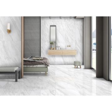 Керамогранит глазурованный Cersanit (Церсанит) Volkas Полированный Белый ректификат 60х120 см A17052