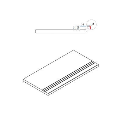 Бортик Italon (Италон) Magnetique x2 (для улиц) Манетик Дарк грип Х2 30х60 см, толщ. 2 см (620090000221)