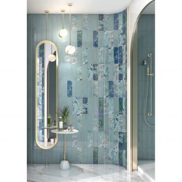 Плитка настенная Kerama marazzi (Керама Марацци) Дарсена голубой 8.5х28.5 см (9036)