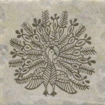 Декор Kerama marazzi (Керама Марацци) Каламкари серый павлин 9.9х9.9 см (A2400/1255T)