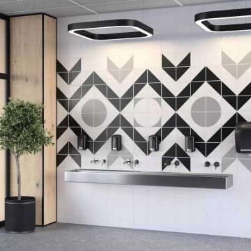 Плитка настенная Kerama marazzi (Керама Марацци) Калейдоскоп серо-беж 20х20 см (5179)