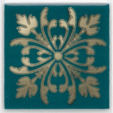 Вставка Kerama marazzi (Керама Марацци) Клемансо зеленый темный 4.9х4.9 см (HGD/F252/5246)