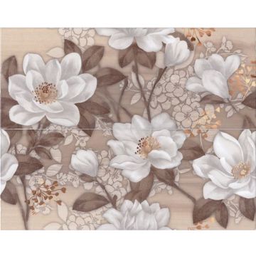 Панно Kerama marazzi (Керама Марацци) из 2 частей Жасмин 40х50 см (7114T/A/B/3F)