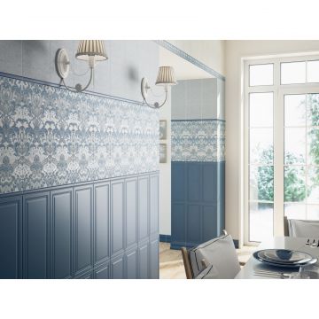 Бордюр Kerama Marazzi (Керама Марацци) Лувр Карандаш синий 2х20 см (PFE012)