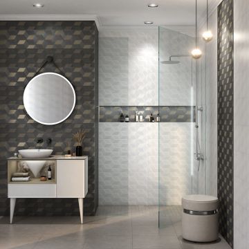 Декор Kerama marazzi (Керама Марацци) Морандо серый темный обрезной 25х75 см (HGD/B428/12144R)