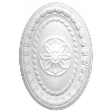 Декор Kerama marazzi (Керама Марацци) Петергоф овал белый 8.5х12.5 см (OBC001)
