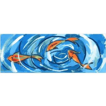 Декор Kerama marazzi (Керама Марацци) Салерно рыбки 15х40 см (STG/A385/15000)