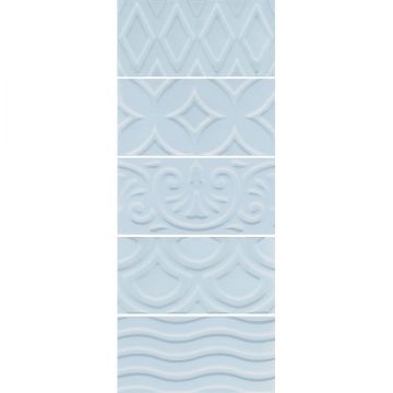 Плитка Kerama Marazzi (Керама Марацци) Авеллино голубой структура mix 7,4х15 см (16015)