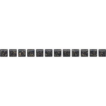 Бордюр Kerama Marazzi (Керама Марацци) Карандаш Бисер черный золото 1,4х20 см (POF004)