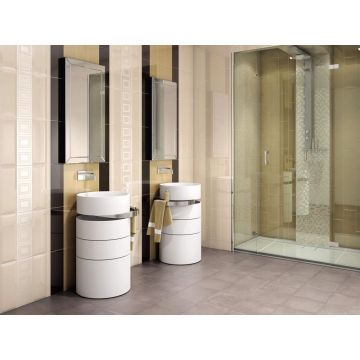 Декор Kerama Marazzi (Керама Марацци) Вилланелла Геометрия белый 15х40 см (MLD/ A68/ 15000)