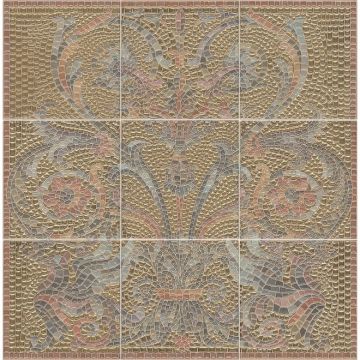Панно Kerama Marazzi (Керама Марацци) Виченца золото из 9 частей 15х15 (размер каждой части). 45х45 см (HGD/ B99/ 9x/ 17000)