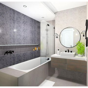 Бордюр Kerama Marazzi (Керама Марацци) Гренель серый обрезной 2,5х30 см (SPA032R)