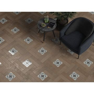 Керамогранит Kerama Marazzi (Керама Марацци) Довиль коричневый матовый 9,9х40,2 см (SG403700N)