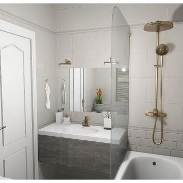 Бордюр Kerama Marazzi (Керама Марацци) Золотой пляж Багет светлый беж 5х20 см (BLB020)