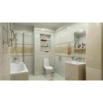 Бордюр Kerama Marazzi (Керама Марацци) Летний сад беж 5,7х20 см (AD/ B287/ 8260)