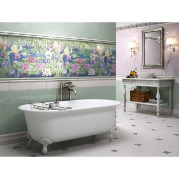 Бордюр Kerama Marazzi (Керама Марацци) Сад Моне белый обрезной 2,5х30 см (SPA016R)