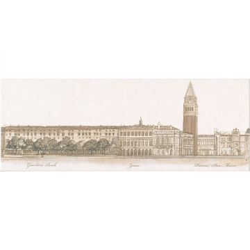 Декор Kerama Marazzi (Керама Марацци) Сафьян Панорама Venezia 15x40 см (STG/ A577/ 15061)