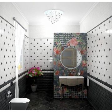 Декор Kerama Marazzi (Керама Марацци) Фрагонар наборный черный 9,9х9,9 см (ID94)