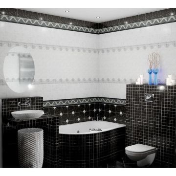 Декор Kerama Marazzi (Керама Марацци) Фрагонар наборный черный 9,9х9,9 см (ID94)