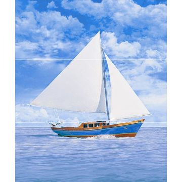 Панно Kerama Marazzi (Керама Марацци) Читара Яхта 60х50 см (STG/ A378/ 3x/ 7000)