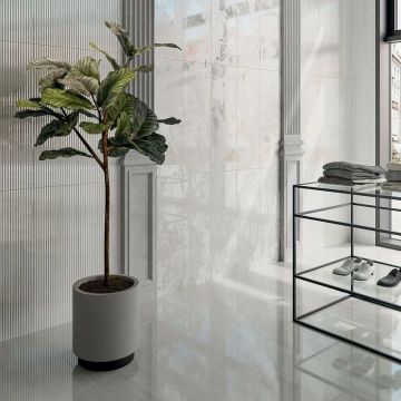 Настенная плитка Kerama Marazzi (Керама Марацци) Белем структура серый светлый глянцевый 13111R 30х89,5 см