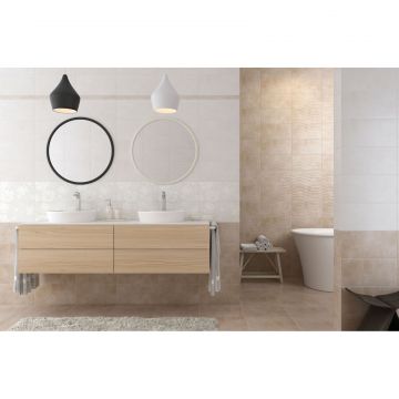 Плитка настенная Lasselsberger (LB Ceramics) Дюна темно-песочный волна 20х40 см (1039-0256)