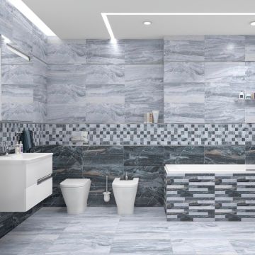 Декор Vitra (Витра) Bergamo 30х60 см 3D Микс Теплая Гамма лаппатированный Ректификат K946621LPR