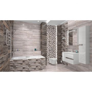 Декор Vitra (Витра) Bergamo 30х60 см 3D Микс Теплая Гамма лаппатированный Ректификат K946621LPR