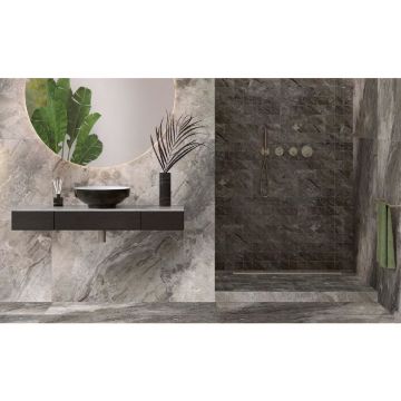 Плинтус Vitra (Витра) MarbleSet 7.5х60 см Иллюжн Темно-серый лаппатированный Ректификат K951315LPR