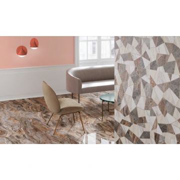 Плинтус Vitra (Витра) MarbleSet 7.5х60 см Арабескато Норковый лаппатированный Ректификат K951316LPR