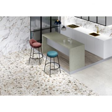 Мозаика Vitra Marble-Stone 5х5 см Тауп Матовый-Лаппато R10B Ректификат K9498868R