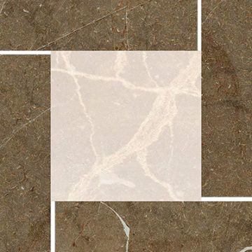 Вставка Vitra (Витра) Marmori 10х10 см Пулпис Бронзовый Микс лаппатированная R9 Ректификат K9456308LPR