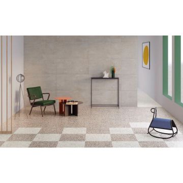 Керамогранит Vitra (Витра) Теrrаzzo-X 60х120 см Темный лаппатированный R9 Ректификат K949754LPR