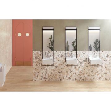 Керамогранит Vitra (Витра) Теrrаzzo-X 60х120 см Темный лаппатированный R9 Ректификат K949754LPR