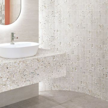 Керамогранит Vitra (Витра) Terrazzo-X Темный лаппатированный Ректификат 60х120 см (K949754LPR01VTE0)