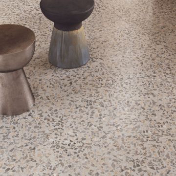 Керамогранит Vitra (Витра) Terrazzo-X Темный лаппатированный Ректификат 60х60 см (K949768LPR01VTE0)
