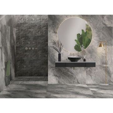 Керамогранит Vitra (Витра) MarbleSet Иллюжн темно-серый LPR 60x120 см (K951331LPR01VTET)