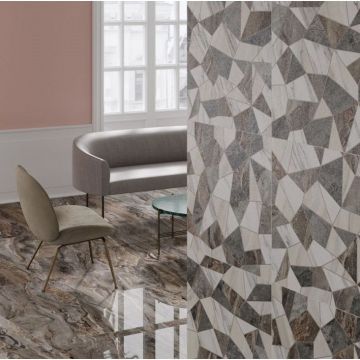 Керамогранит Vitra (Витра) MarbleSet Иллюжн темно-серый LPR 60x120 см (K951331LPR01VTET)