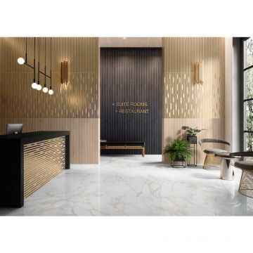 Декор Villeroy and Boch (Виллерой энд Боч) La Citta Beige Gold PVD Flower матовый Rec. 40x120 см, ректификат (K1440DU020010)