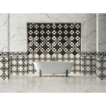 Плитка Villeroy and Boch (Виллерой энд Боч) Victorian by Mary Katrantzou Marble Black GLS 7R 20х20 см (K1222MK900)