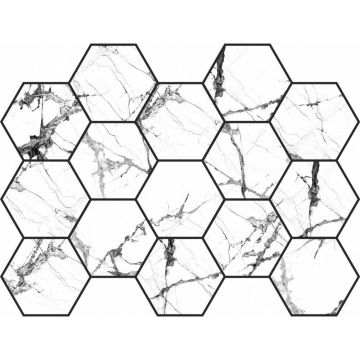 Мозаика Pamesa Ceramica (Памеса Керамика) Malla Hex Cr Lux Iceberg White 22,5х32,5 см
