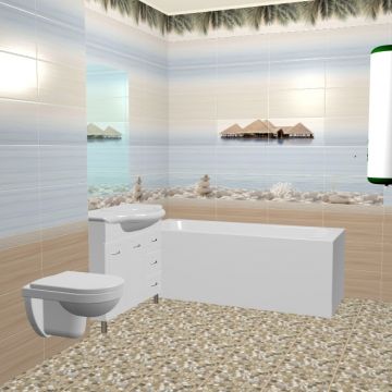 Декор Alma ceramica (Альма Керамика) Del Mare 24,9х50х0,75 см DWU09DLM624