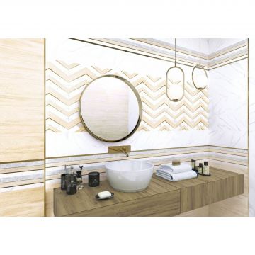 Настенная плитка Alma Ceramica Lazio 200х600х7.5 мм TWA11LZO004