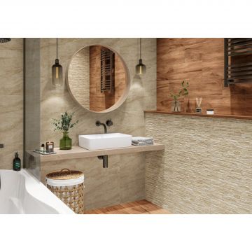 Настенная плитка Alma Ceramica (Альма Керамика) Rocko 20х60х0,75 см Рельефная TWA11ROK414