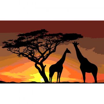 Панно Ceramica Classic (Керамика Классик) Africa P2-1D210 40х40 см (из 2 плиток)