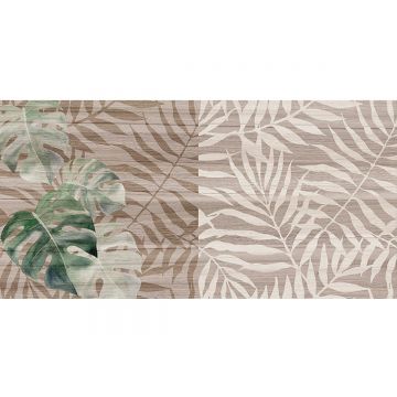 Плитка настенная Laparet (Лапарет) Organic табачная узор 08-01-17-2454 20х40 см