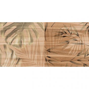 Плитка настенная Laparet (Лапарет) Organic коричневая узор 08-01-15-2454 20х40 см