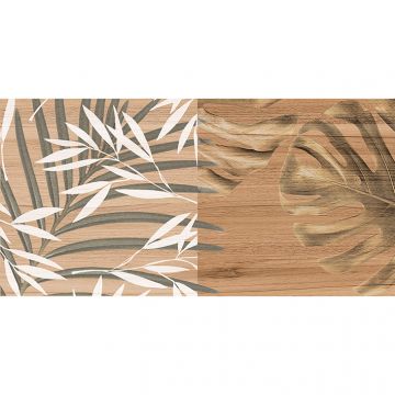 Плитка настенная Laparet (Лапарет) Organic коричневая узор 08-01-15-2454 20х40 см